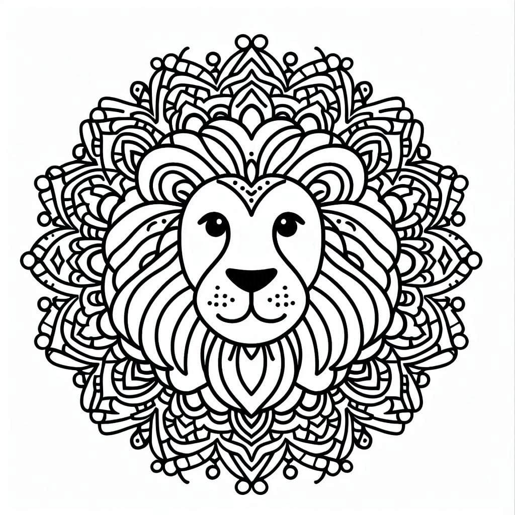 Mandalas Lion 25